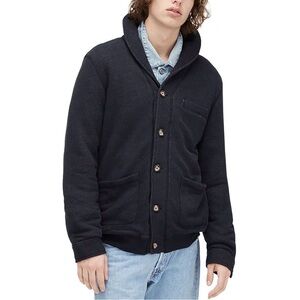 UGG Men's Closet Keepsake Timeless Sherpa Lined Black Shawl Cardigan Sz XL GUC